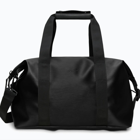 NWT! Rains UNISEX Hilo Weekend Bag  Small W3 Black Grain